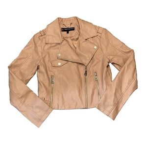 Urban Republic Collection Womens Medium Blush Moto Faux Leather Jacket